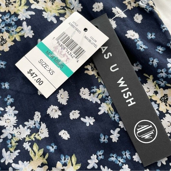 NWT As U Wish Slip Dress Floral Size XS - Picture 4 of 8